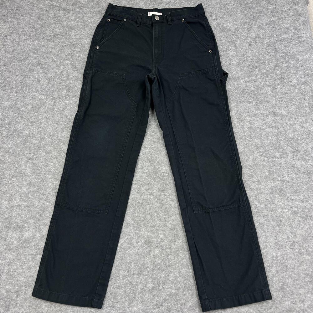 BDG Pants Womens 27 Black Carpenter Twill Relaxed Fit Straight Leg Pockets